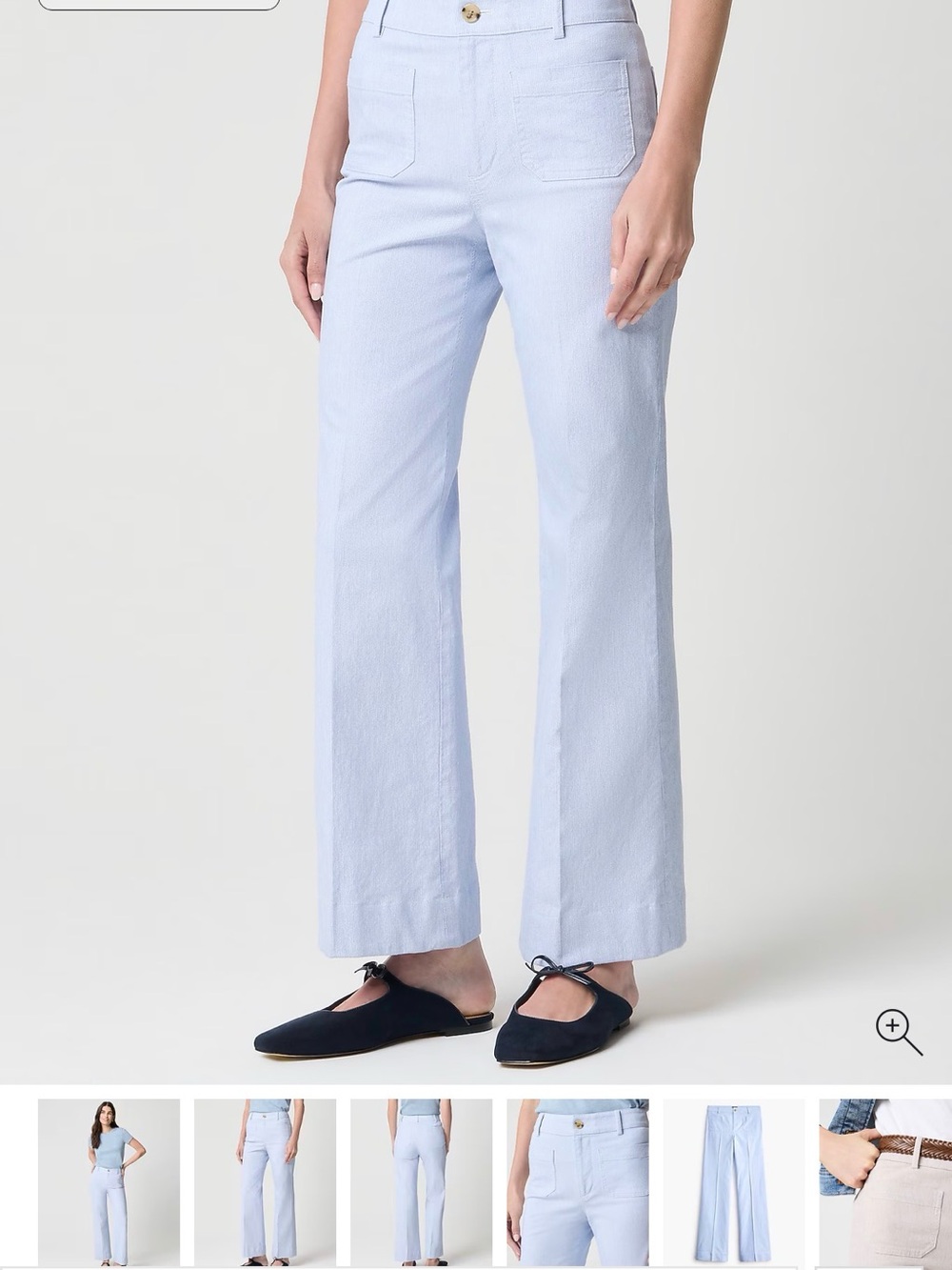 J. Crew Lizzie Pinstripe Wide Leg Pant 32